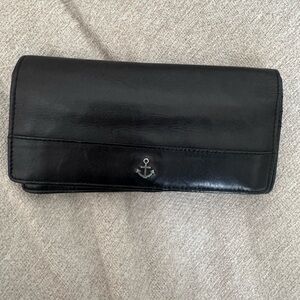 harbour 2nd black leather wallet